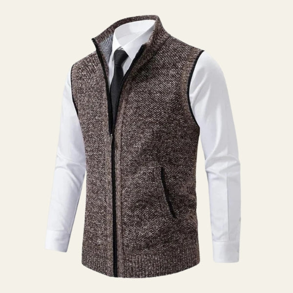 The Lucerne Wool Zip Vest