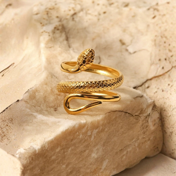 The Luna Adjustable Serpent Ring