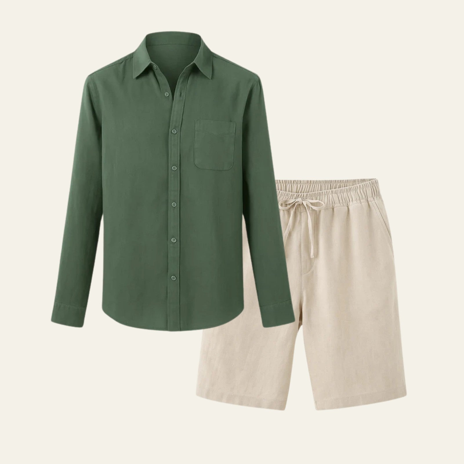 The Solstice Linen Set Beige