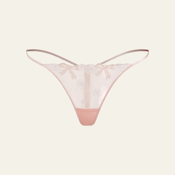 The Lyon Ruffled Lace Thong Set