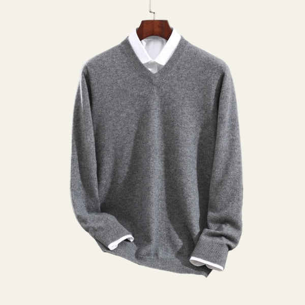 The Montreux Merino Wool  V-Neck Knit