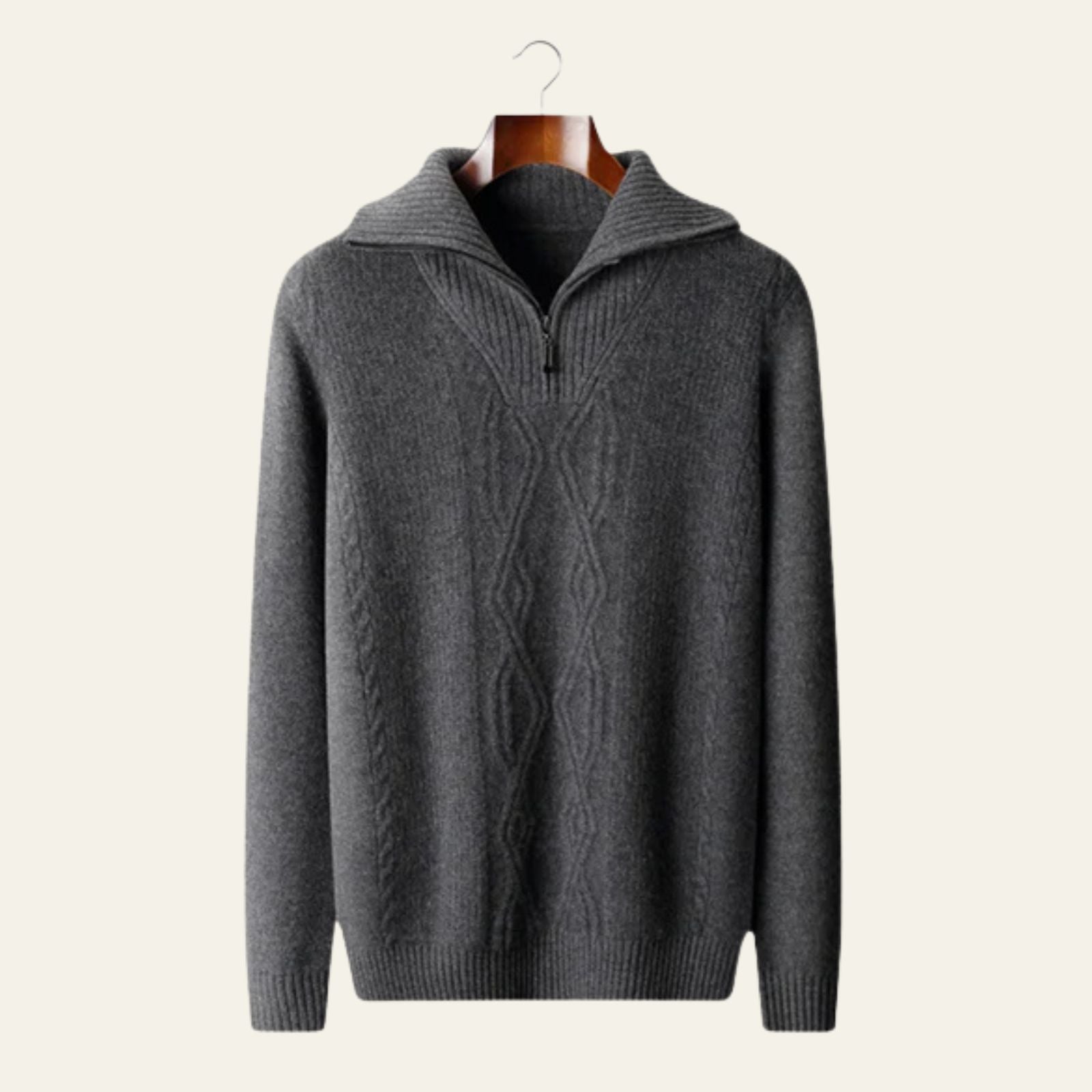 The Cortina Merino Wool Half Zip Sweater