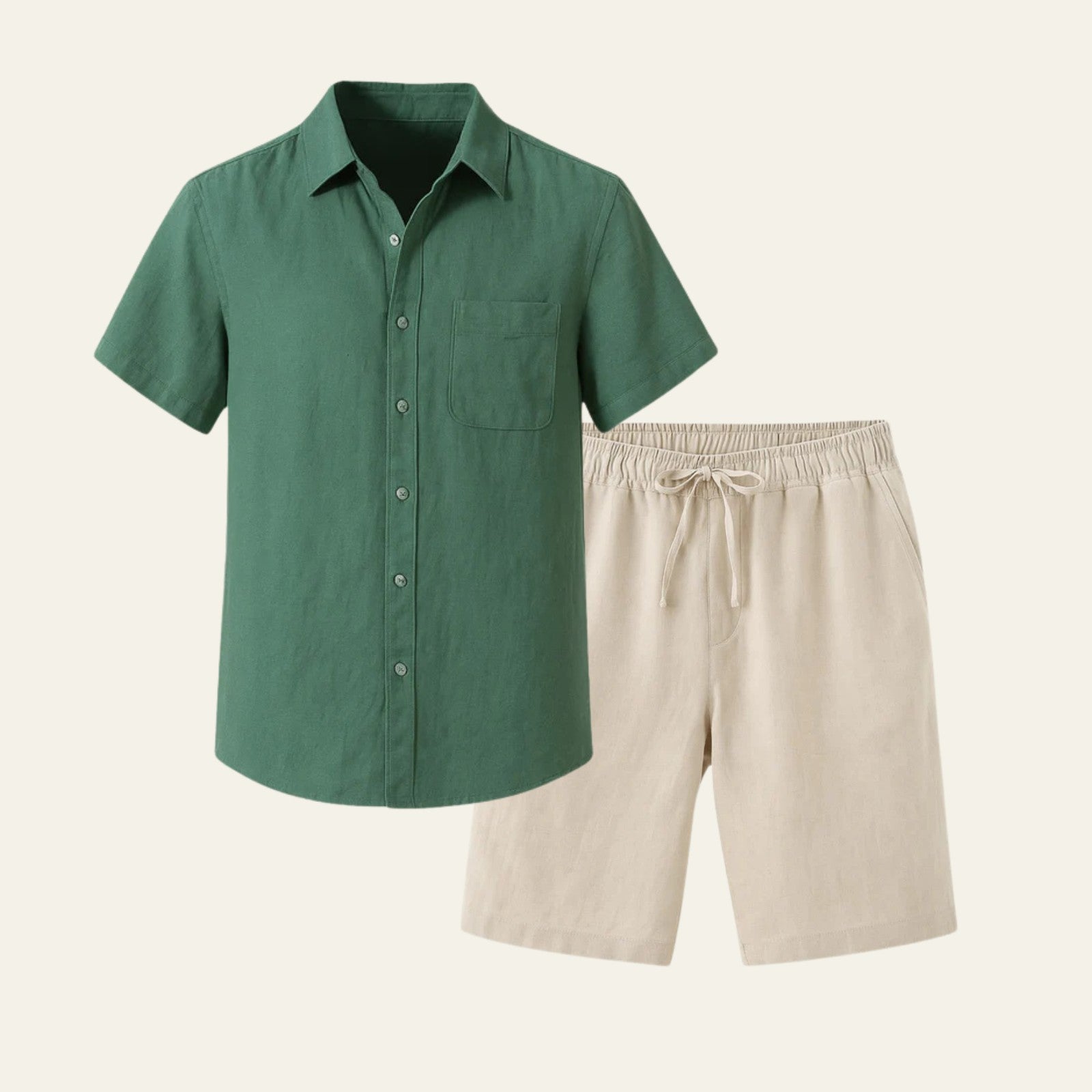 The Riviera Linen Set Beige