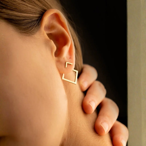 The Valencia Geometric Drop Earrings