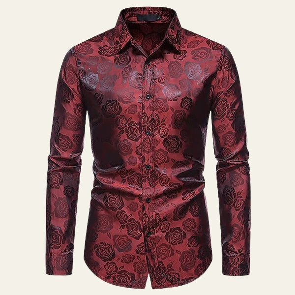 The Montecarlo Gloss-Finish Floral Dress Shirt