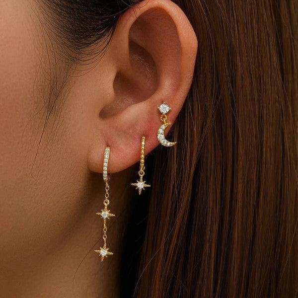 The Luna Celestial Mismatch Earring Set