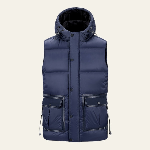 The Hudson Quilted Hooded Puffer Vest