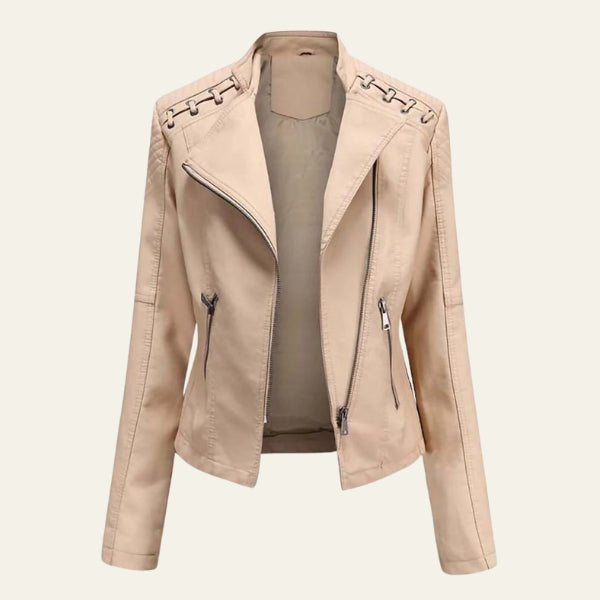 The Amalfi Blush Leather Jacket
