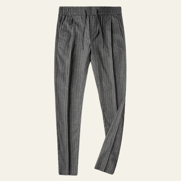 The Milano Pinstripe Drawstring Trousers