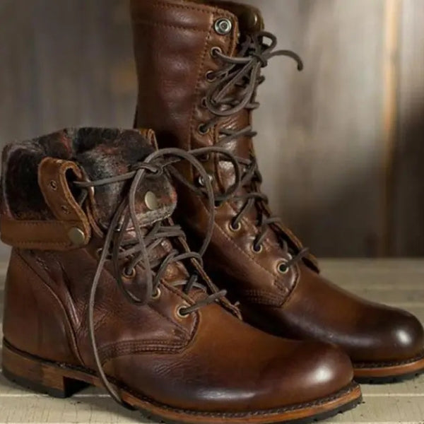 The Bristol Lace-Up Mid-Calf Boots