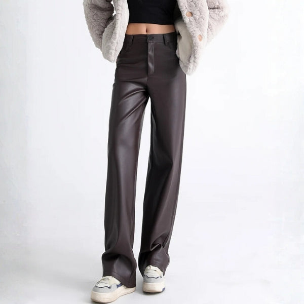 The Soho High-Waist Leather Trousers