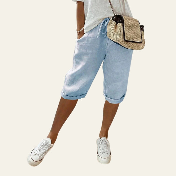 The Capri Drawstring Knee-Length Shorts