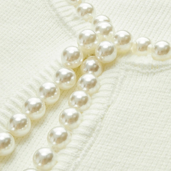 The Monaco Pearl-Trim Knit Cardigan