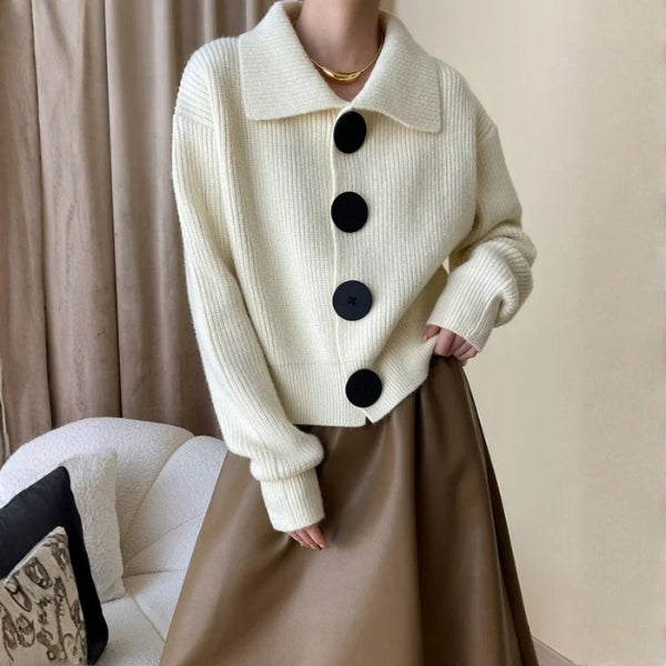 The Verona Oversized Button Knit Cardigan