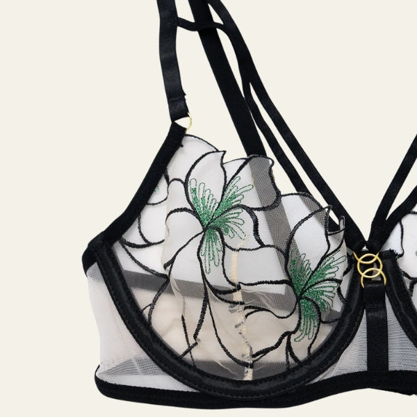 The Florence Floral Embroidery Lingerie Set
