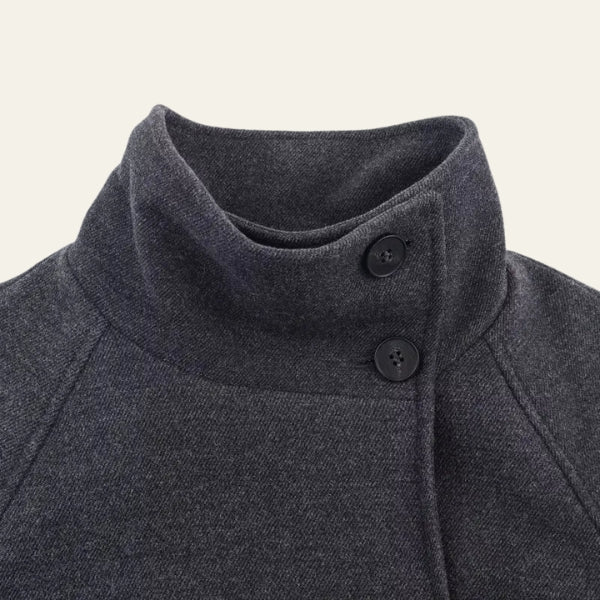 The Aspen High-Collar Belted Longline Coat