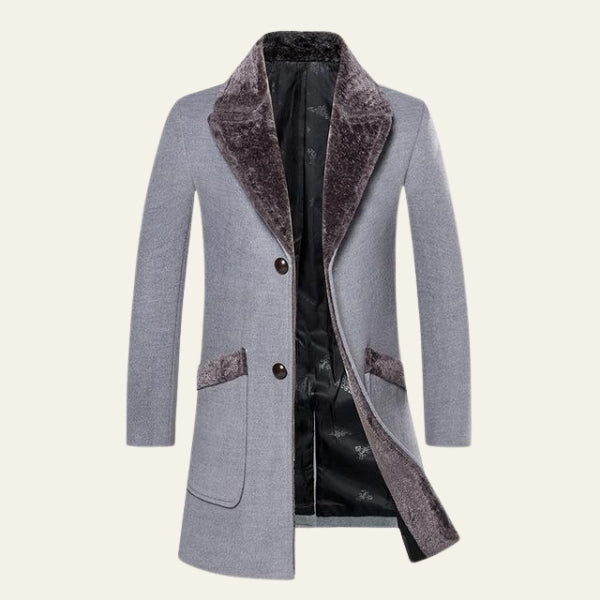 The Vienna Faux-Fur Collar Overcoat