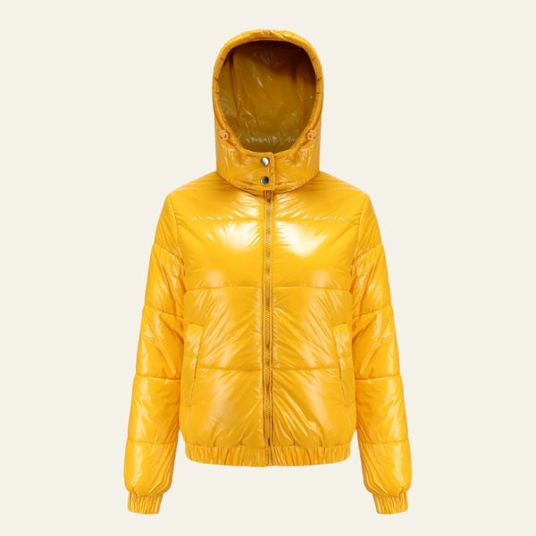 The Oslo Gloss-Finish Hooded Puffer Jacket
