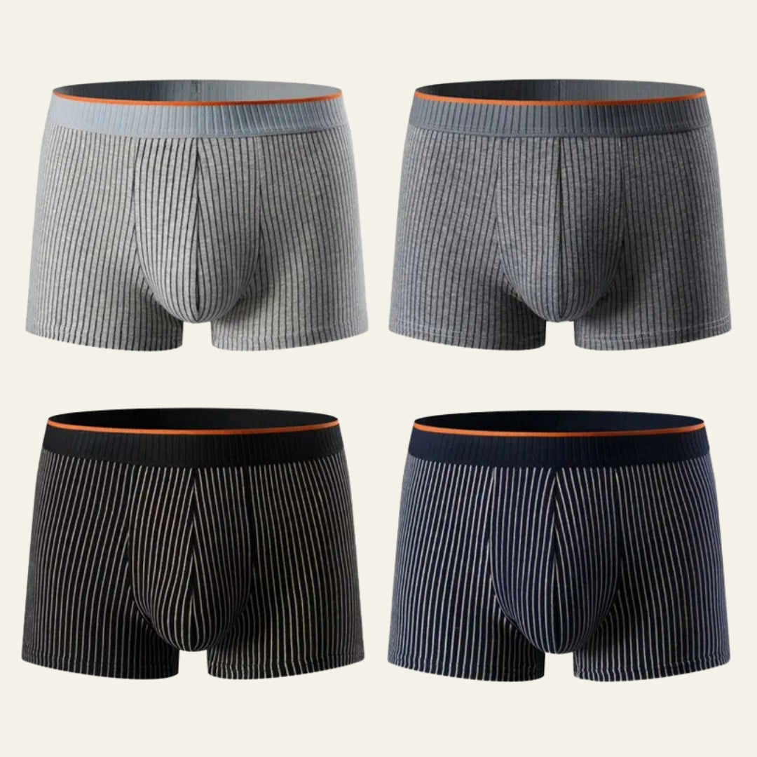 The Mason Pinstripe Ribbed Trunks