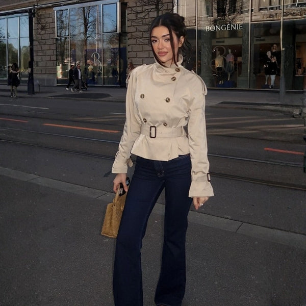 The Chelsea Belted Short Trench Jacket