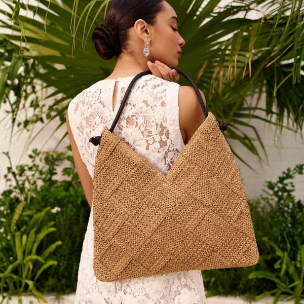 The Sorrento Textured Weave Tote Bag
