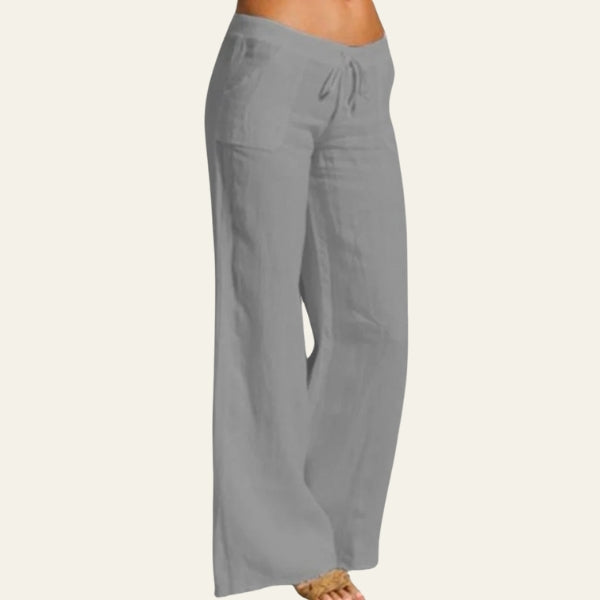 The Ibiza Drawstring Wide-Leg Trousers