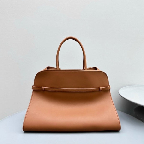The Verona Belted Top-Handle Tote Bag
