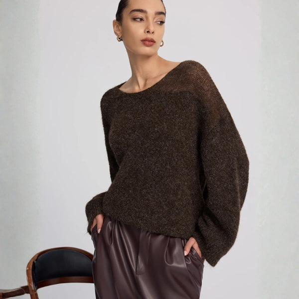 The Capri Brushed-Texture Boatneck Sweater