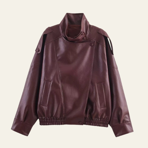 The Lucille Asymmetrical Leather Jacket