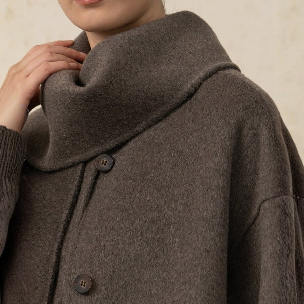 The Verona Asymmetric-Collar Short Coat