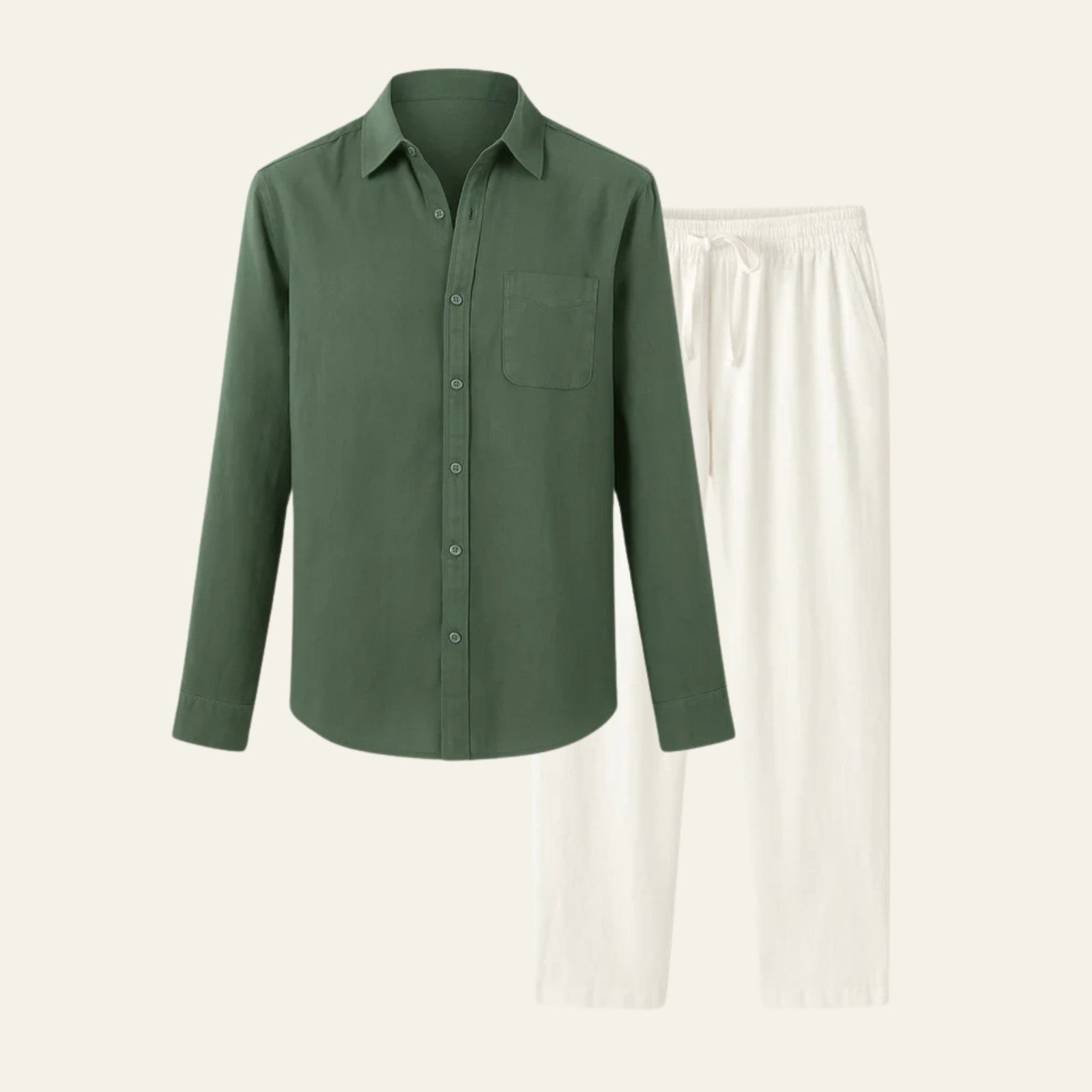 The Atlas Linen Set White