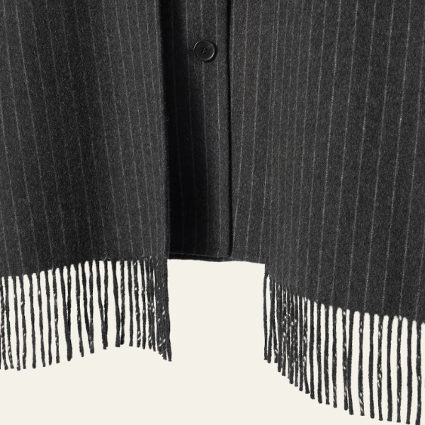 The Geneva Wool Pinstripe Coat