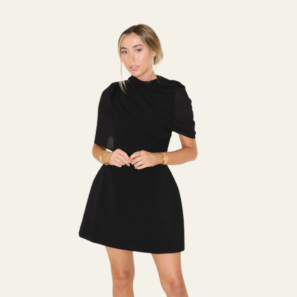 The Milan Draped Evening Mini Dress