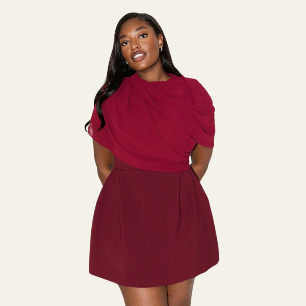The Milan Draped Evening Mini Dress