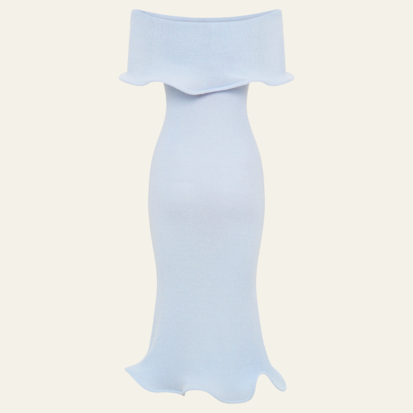 The St. Moritz Off-Shoulder Knit Midi Dress