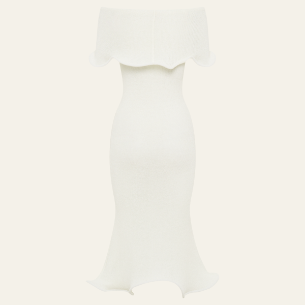 The St. Moritz Off-Shoulder Knit Midi Dress
