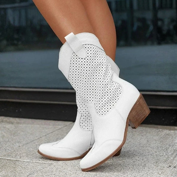 The Sedona Perforated Western Boots