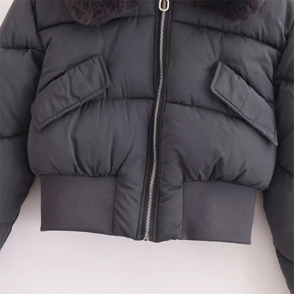 The Aspen Faux-Fur Collar Puffer Jacket