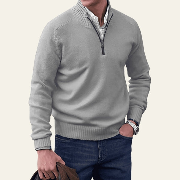The Hudson Half-Zip Knit Sweater