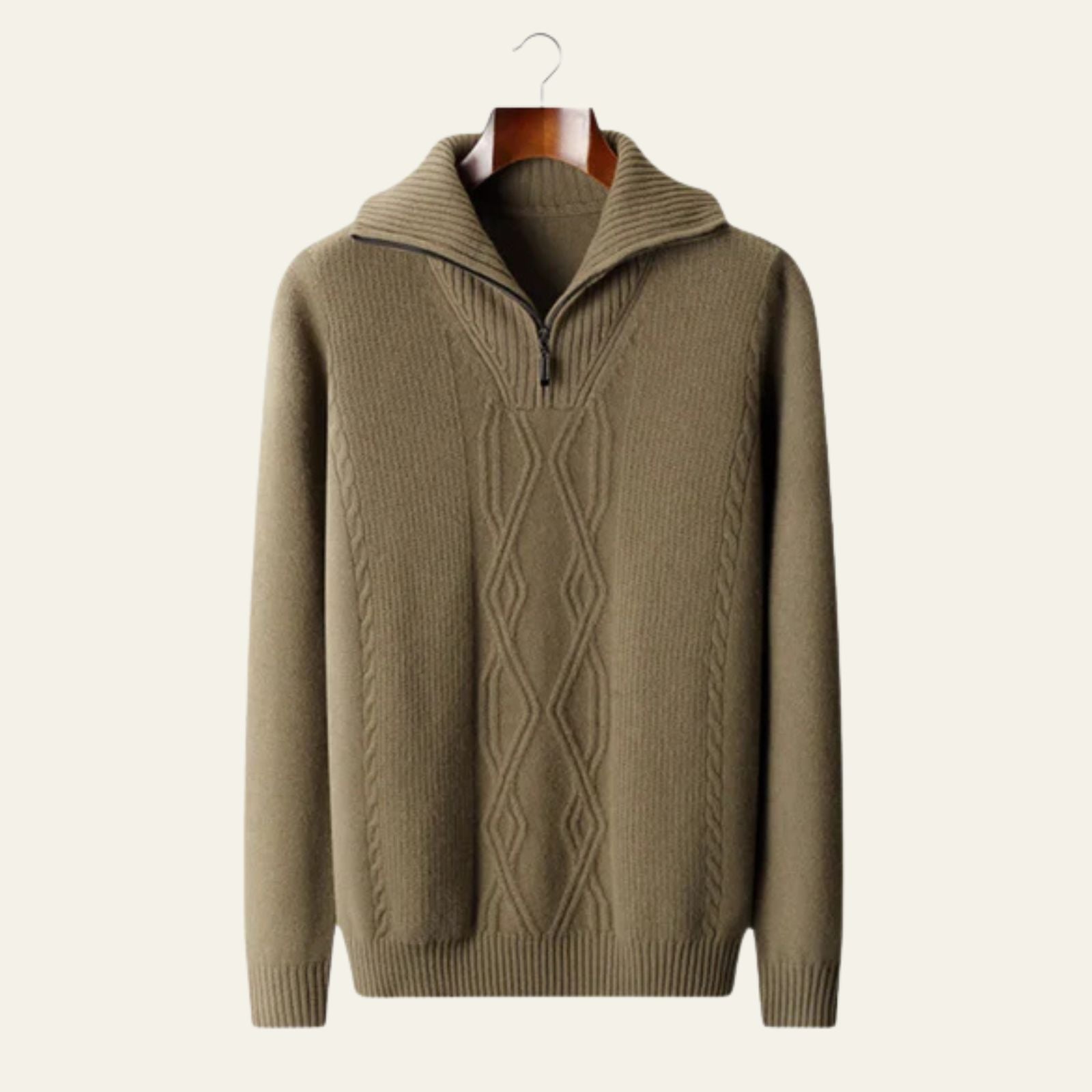 The Cortina Merino Wool Half Zip Sweater