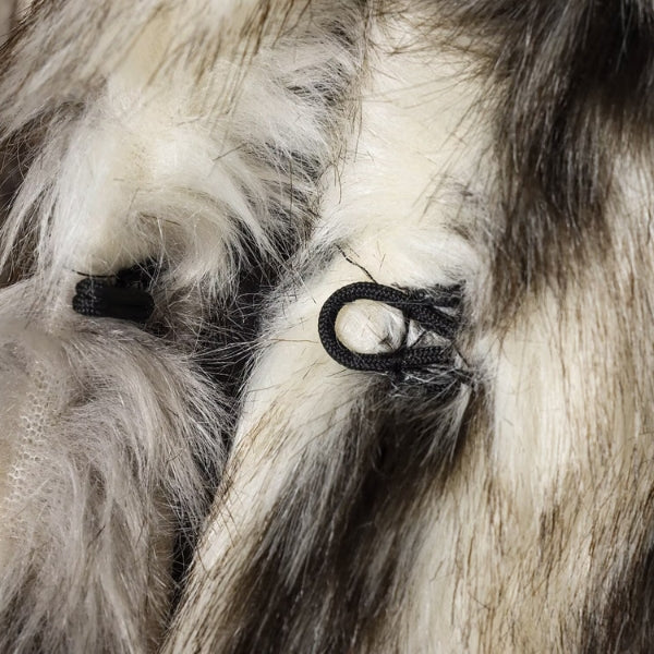 The Milan Striped Faux-Fur Coat