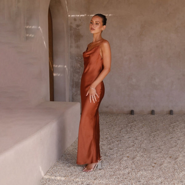 The Sorrento Cowl-Neck Maxi Dress