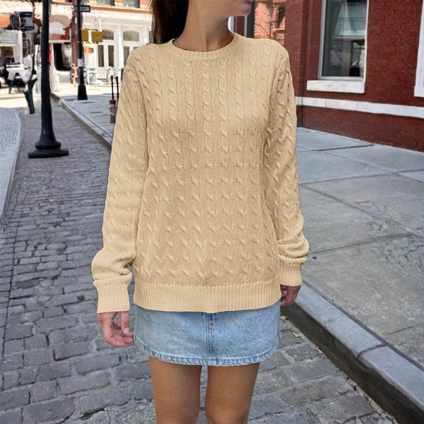 The Hudson Cable-Knit Crewneck Sweater