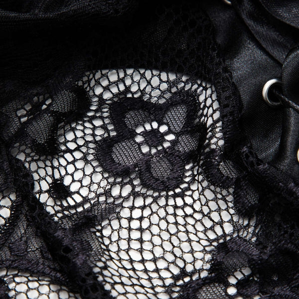 The Parisian Lace-Up Floral Bodysuit