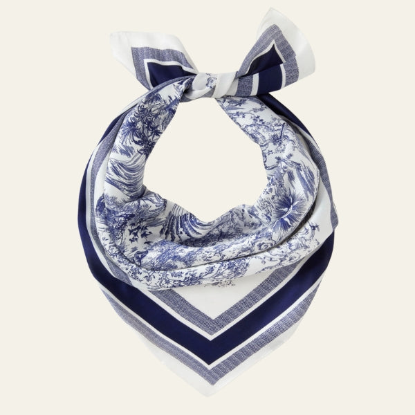 The Provence Toile-Print Headscarf
