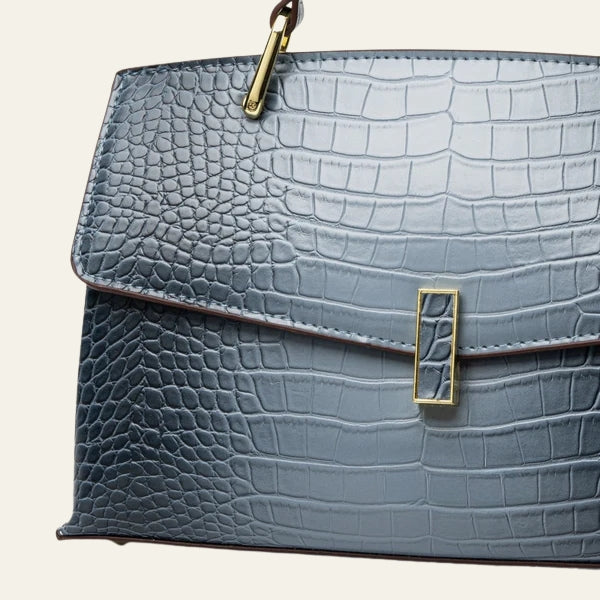 The Verona Croc-Embossed Top-Handle Handbag