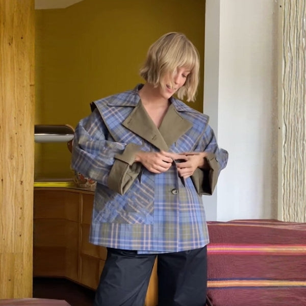 The Camden Plaid Layered Collar Jacket