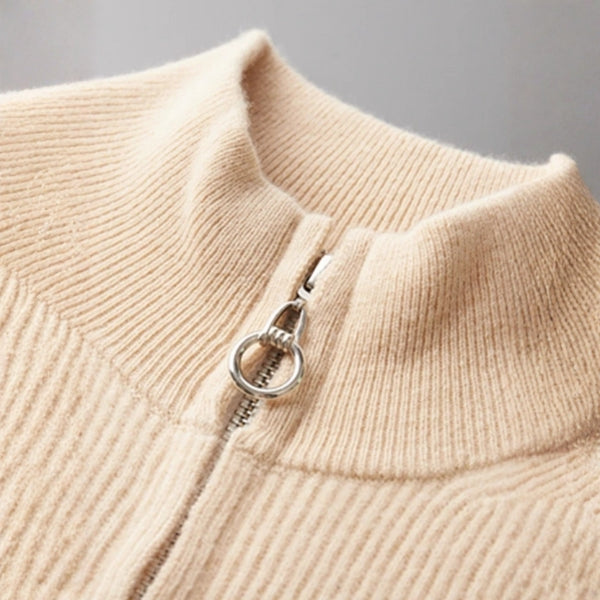 The Lucerne Merino Wool Zip Cardigan