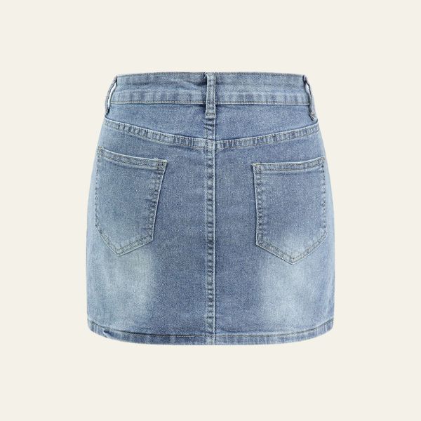 Crosstown Denim Jacket And Skirt Set