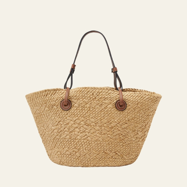 The Sorrento Double-Strap Straw Tote